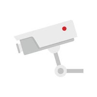 Security camera icon, flat style vector