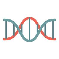 Red blue dna icon, flat style vector