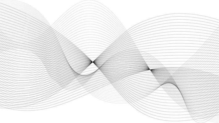 Abstract wave element for design. Digital frequency track equalizer. Stylized line art background. Colorful shiny wave with lines created using blend tool. Curved wavy line, smooth stripe. Vector.