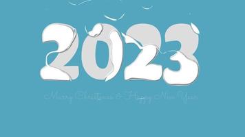 2023 feliz ano novo animações água video