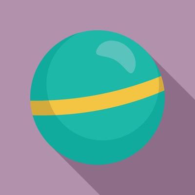 Rhythmic gymnastics ball icon, flat style