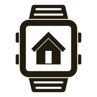 Smart home watch icon, simple style vector