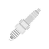 Car spark plug icon, flat style vector