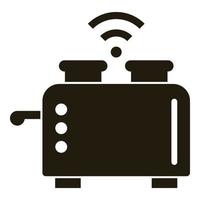 Smart toaster icon, simple style vector