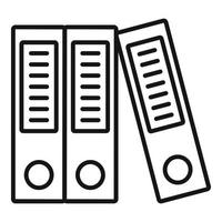 Archive folder icon, outline style vector