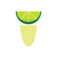 Tequila glass icon, flat style vector