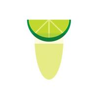 Tequila glass icon, flat style vector