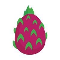 icono de fruta pitaya, estilo plano vector