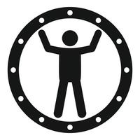 Funny zorb icon, simple style vector