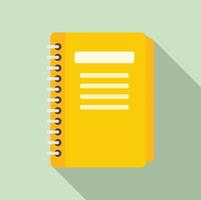 Staff notebook icon, flat style vector