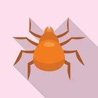 Cat mite icon, flat style vector