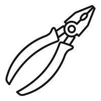 Plumber pliers icon, outline style vector