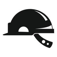 Mine worker helmet icon, simple style vector