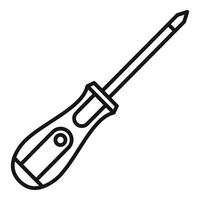 Cross screwdriver icon, outline style vector