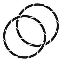 Rhythmic gymnastics hoop icon, simple style vector