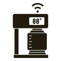 Smart coffee machine temperature icon, simple style vector