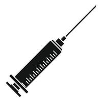 Syringe icon, simple style vector