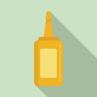 icono de botella de mostaza, estilo plano vector