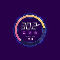 dial de control de temperatura del termómetro del termostato vector