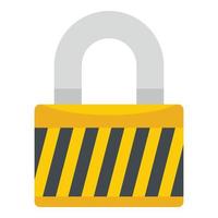 Warehouse padlock icon, flat style vector