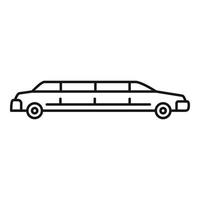 Luxury limousine icon, outline style vector