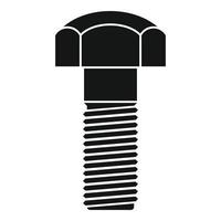 Construction screw bolt icon, simple style vector