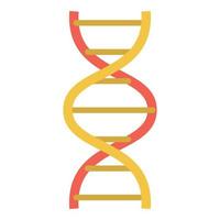 Lab dna structure icon, flat style vector