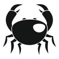 Sea crab icon, simple style vector