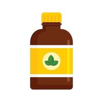 Mint syrup icon, flat style vector