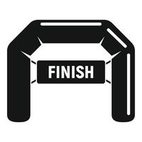 Finish arch icon, simple style vector