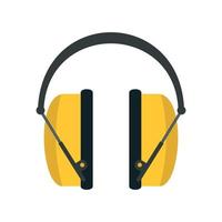 Noise headphones icon, flat style