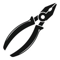 Plumber pliers icon, simple style vector