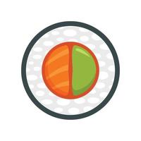 Sake wasabi sushi icon, flat style vector