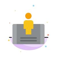 Customer Engagement Mobile Social Abstract Flat Color Icon Template vector
