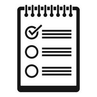 Checklist icon, simple style vector