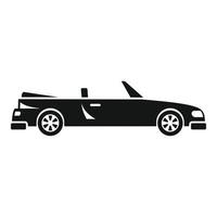 icono de coche descapotable, estilo simple vector