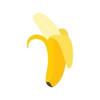 Open banana icon, flat style vector