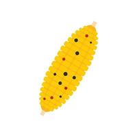 Prepared corn icon, flat style vector