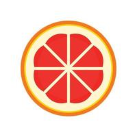 Cutted grapefruit icon, flat style vector