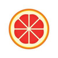 icono de pomelo cortado, estilo plano vector