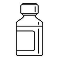 icono de botella de jarabe de menta, estilo de contorno vector