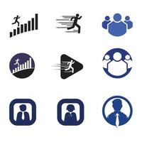 People Icon work group Vector  logo illustration design