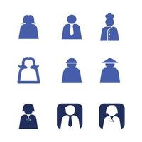 People Icon work group Vector  logo illustration design