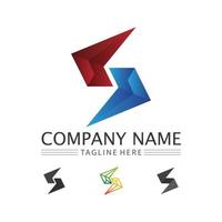 Business corporate letter S logo design vector. vector