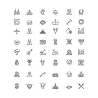 All icon set with white background vector