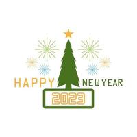 Happy New Year Logo Vector Illustration