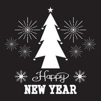 feliz año nuevo logotipo ilustración vectorial vector