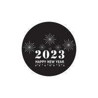 Happy New Year Logo Vector Illustration