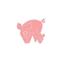 Pig Icon And Symbol Vector Illustration