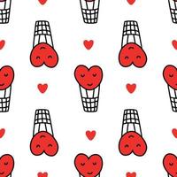 Seamless pattern with heart-shaped balloons. vector illustration